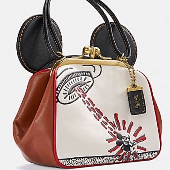 COACH Disney Mickey Mouse X Keith Haring Kisslock Bag LIMITED COLLECTORs Edition - Picture 7 of 13